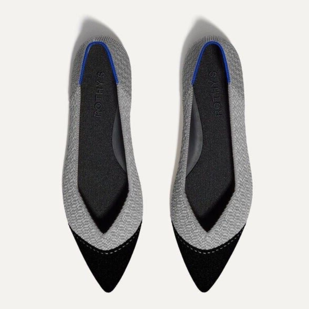 NWOT Rothy’s Women's Flats in Grey Mist pointy toe size 8 - Picture 4 of 12